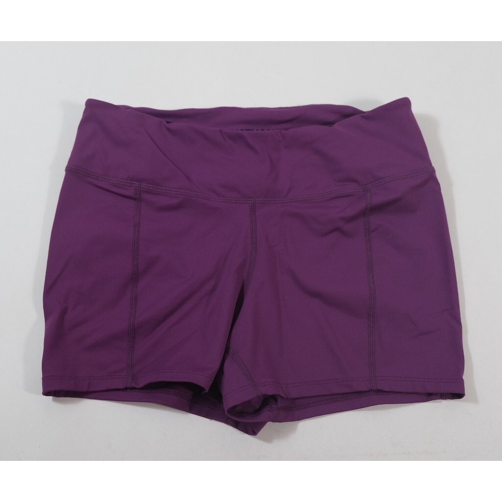 Nathan Shorts Womens M Purple NS51040 Running Athletic Reflective Zipper Pocket